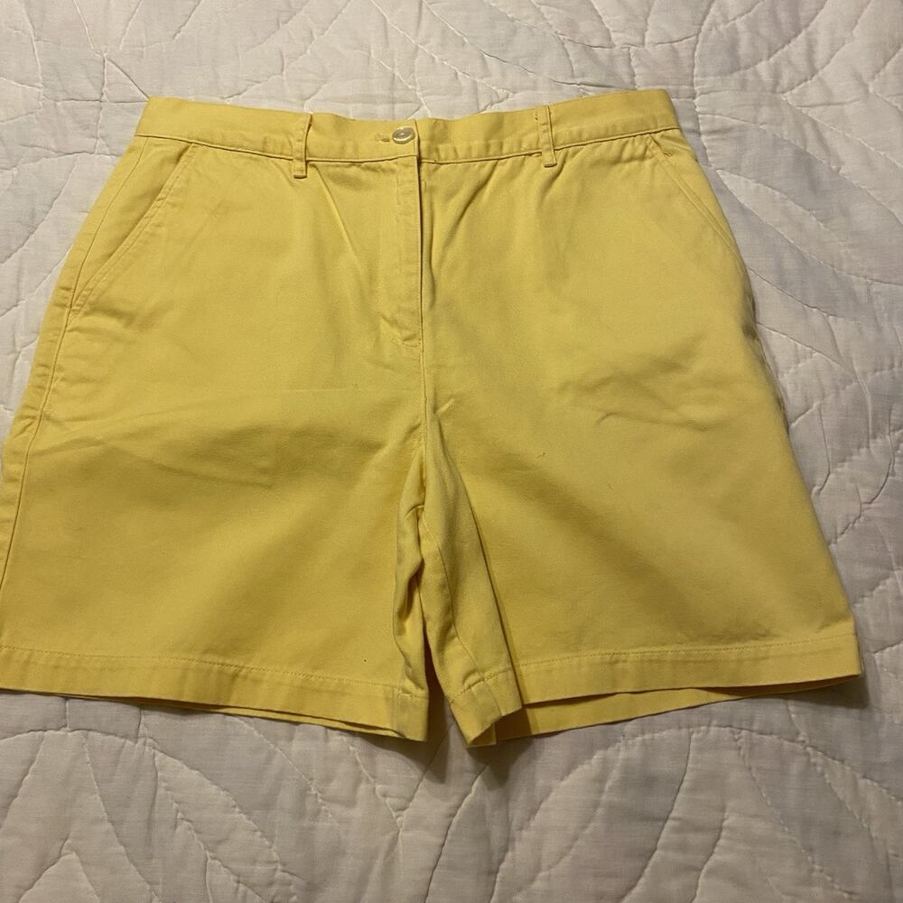 Lauren Ralph Lauren Chino Shorts Women’s Size 12 Yellow Denim 100% Cotton